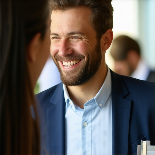 Business owner participating in local community event to boost local SEO signals