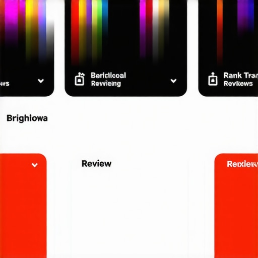 Screenshot of BrightLocal interface displaying review and rank tracking tools.
