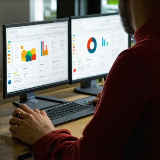 Person analyzing local SEO tools on computer screen for Google Maps maintenance