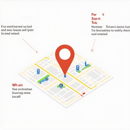 A visual guide showing steps to optimize a Google Map listing, including claiming, verifying, and updating business info.