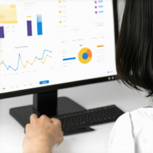 SEO Dashboard for Map Maintenance Person reviewing local SEO analytics on a computer screen