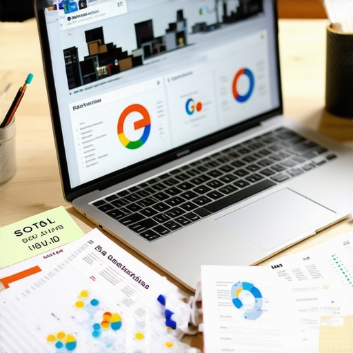 A workspace with laptop and SEO reports for local map optimization.