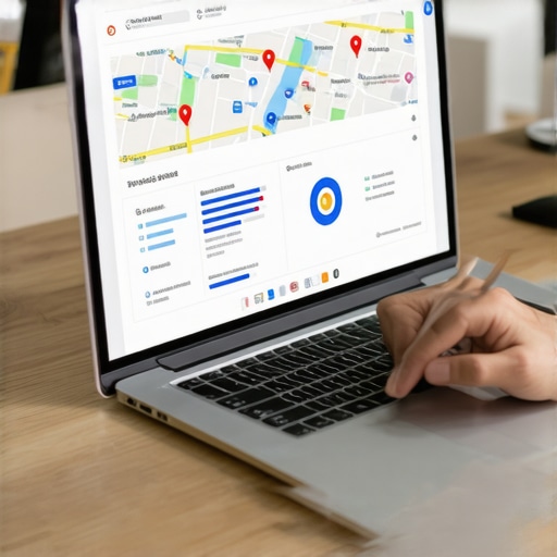 Person reviewing Google Maps optimization checklist on laptop