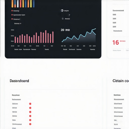 A digital dashboard showing review scores, citation status, and local rankings for map optimization