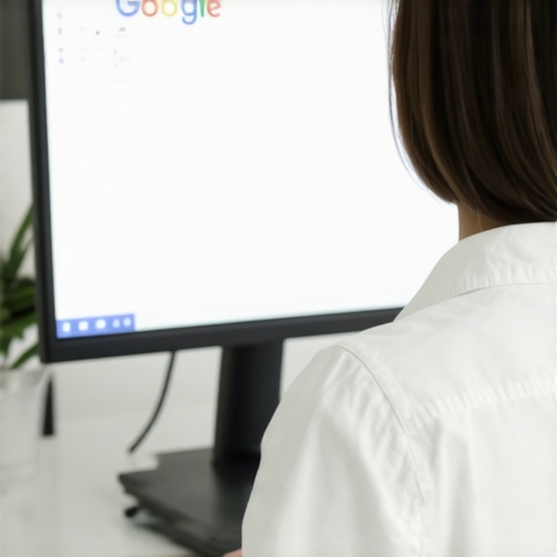 Google Maps Profile Audit SEO professional reviewing Google Maps listing on laptop