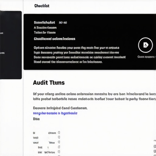 Screenshot showing audit checklist items on Google My Business dashboard.