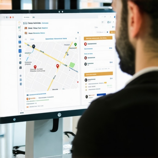 Business owner optimizing Google Maps profile on computer