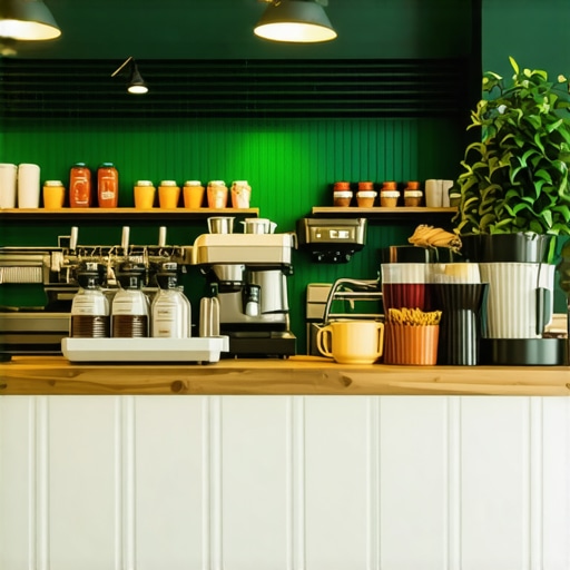 Elegant coffee shop interior showcasing modern decor and inviting atmosphere