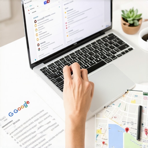 Person analyzing Google Map Profile for optimization