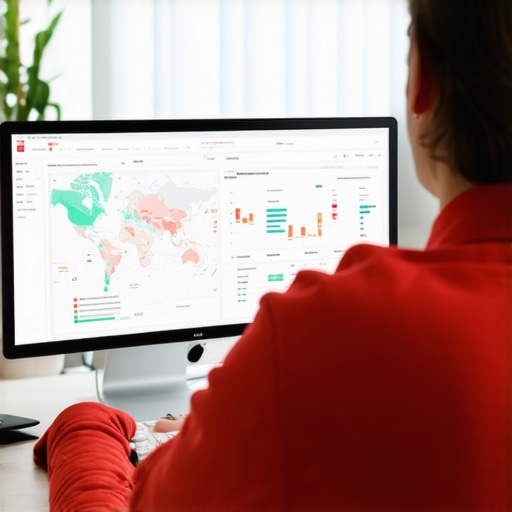 Monitoring Map Health and Optimization Tools Person reviewing digital map rankings and analytics on a workstation