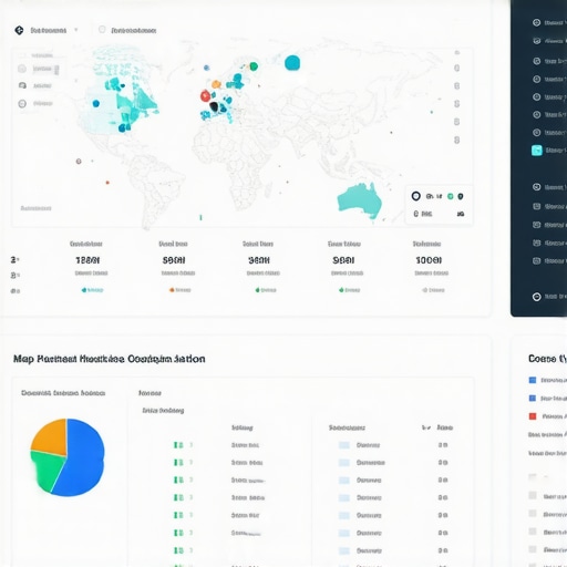 A computer screen with analytics and checklist tools for map health monitoring.