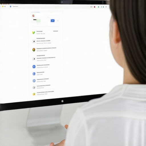 Person analyzing Google listing health metrics on a laptop