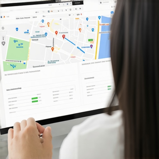 Person analyzing Google Maps profile data for SEO improvements.