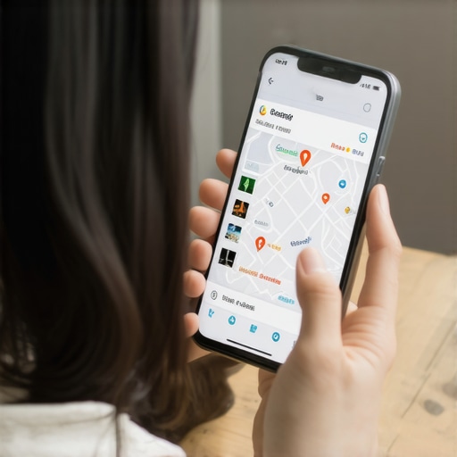 Actionable Steps for Improving Google Map Health Smartphone screen showing a well-optimized Google Maps business profile with reviews and posts.