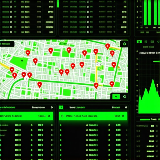 Advanced Local Map Health Metrics Dashboard Close-up of a local SEO dashboard showing map health data and proximity ranking signals.