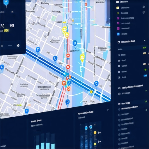 A digital interface showing advanced map health and local SEO ranking signals