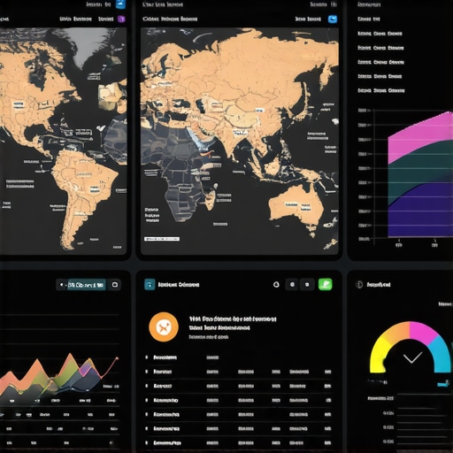 Analysis of local map health and ranking metrics on a digital screen.