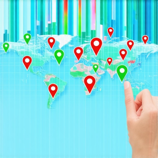 A digital map showing local ranking distribution and health metrics on a tablet.