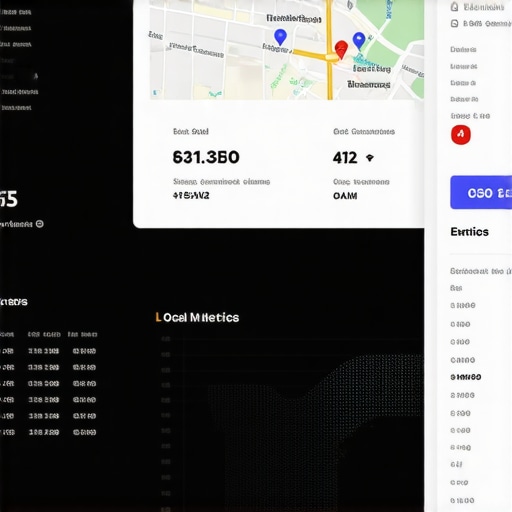 Analyzing Advanced Map Health Metrics A digital interface showing local map SEO metrics and ranking health data.