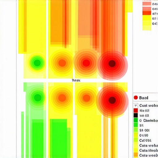 A digital map interface showing ranking signals and behavioral data for local SEO performance.