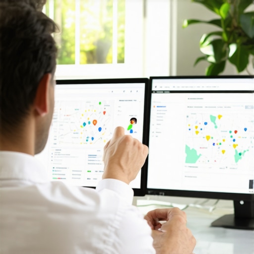 Analyzing Local Search Signal Data Expert local SEO professional reviewing Google Maps ranking heatmaps and profile health metrics.