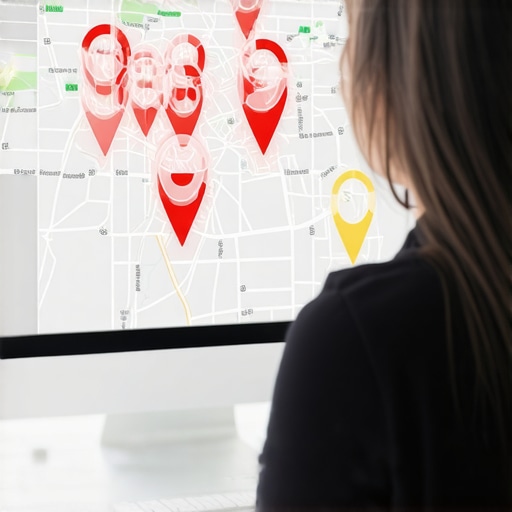 Analyzing Map Health Technical Errors A screen showing a local SEO audit for a business listing on Google Maps.