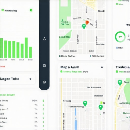 Analyzing Real-Time Map Health Metrics A digital map ranking dashboard showing positive SEO growth and local map health markers.