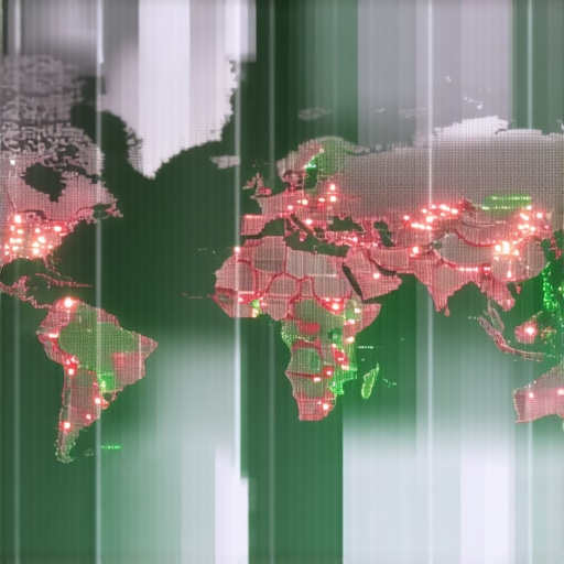 A digital map showing local SEO audit metrics and profile health indicators.