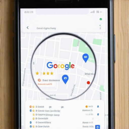 A mobile device showing a clean and fully optimized local business map profile during a search engine optimization audit.
