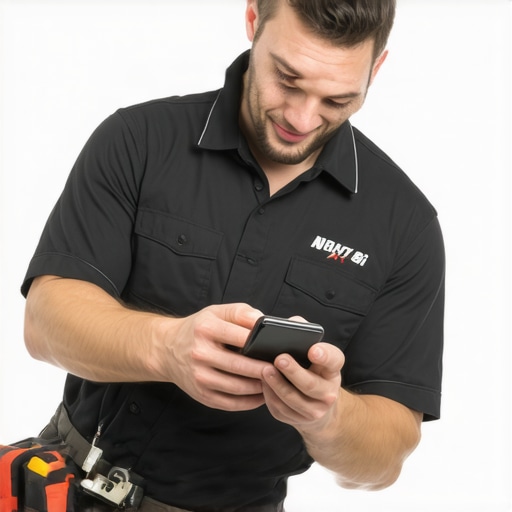 Authentic service photos for map SEO Local technician performing service on-site for a Google Maps profile update