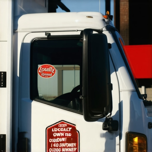 A local service business truck proving community presence for map SEO.