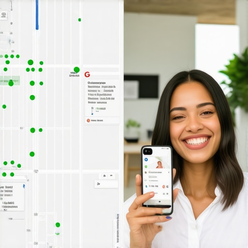 Illustration of map SEO data merging with user trust signals