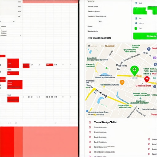 A split screen showing messy SEO data versus an optimized local map profile