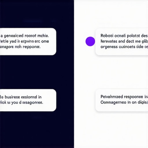 Comparing generic vs personalized review responses for better map ranking An illustration showing the difference between automated and personalized Google review responses.