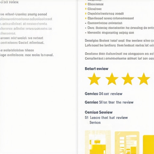 Comparing high-quality and low-quality Google reviews A side-by-side comparison of a detailed keyword-rich Google review with photos versus a generic one-line review.