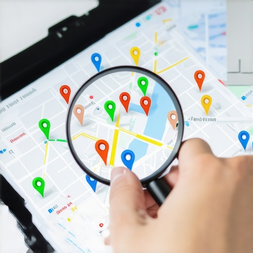 Detailed Map Optimization Audit An expert conducting a digital audit of a local map listing to improve ranking and data accuracy.