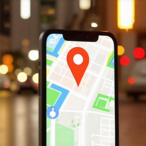 Dominating local search results with map optimization Glowy map pin on a smartphone representing local SEO success