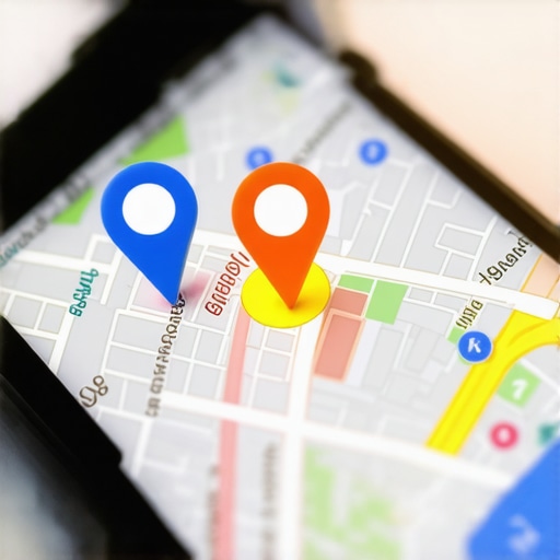 A smartphone displaying a local map pack with one business pin highlighted, illustrating local SEO dominance.