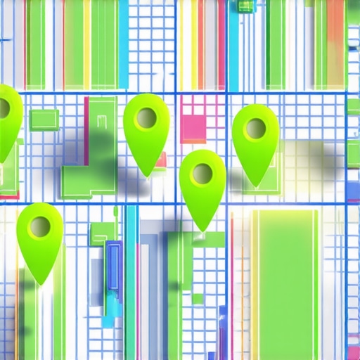 An isometric vector illustration representing expanding local search grid reach across multiple neighborhoods