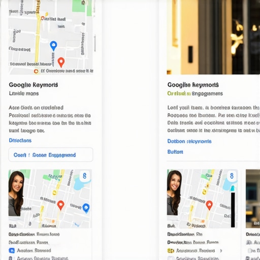 High Engagement vs Over-Optimized Map Profiles A comparison showing a user-focused Google Maps listing versus one that is keyword-stuffed and lacks interaction.