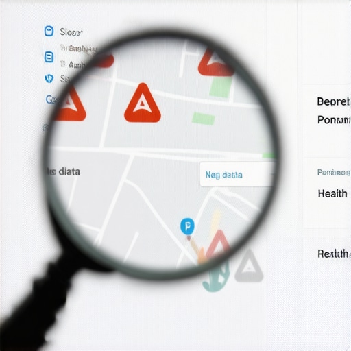 A digital dashboard showing errors in a Google Business Profile listing.