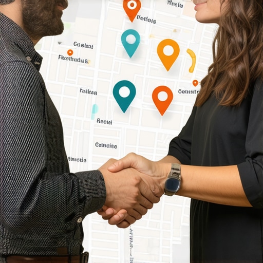 Local Business Community Connection Local business owner engaging with community to boost map rankings