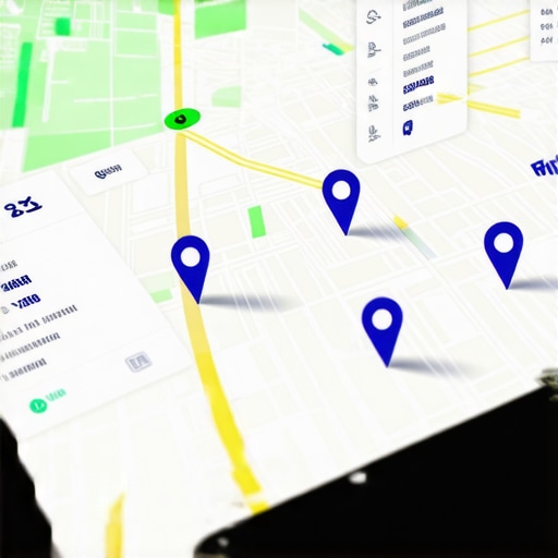 Local Business Map Health Dashboard A digital dashboard showing positive growth metrics and map health scores for a local business profile.