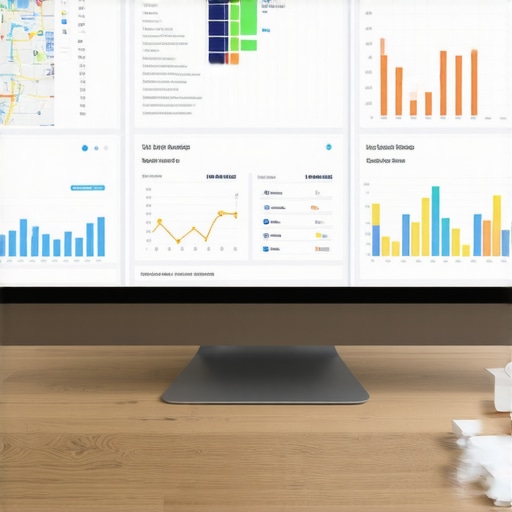 A computer screen displaying complex local search engine map optimization metrics and ranking data.