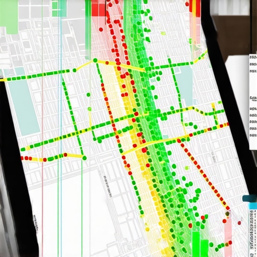 Local SEO Grid Ranking Heat Map A grid-based heat map showing local search rankings across a geographic area to track map visibility.