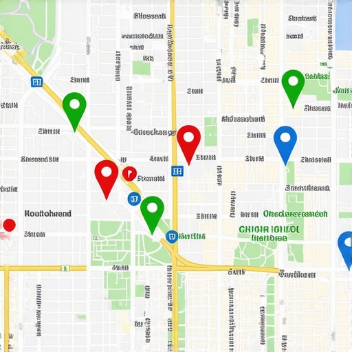 A local SEO grid map visualizing ranking positions across a geographic area.