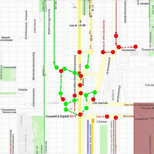 A visual representation of a local SEO grid tracker used to monitor map health and ranking distribution across a city.