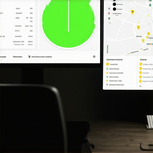 A professional dashboard displaying Google Maps optimization health signals and local ranking data.