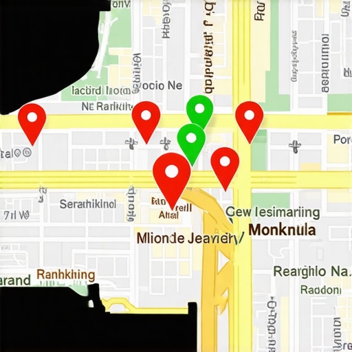 Local SEO Heat Map Ranking Grid A visual representation of local SEO map rankings using a coordinate grid system.