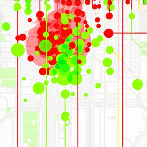 Digital dashboard showing local ranking heat map for Google Maps optimization